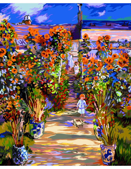Canevas : 75x90 cm, Le jardin de Monet