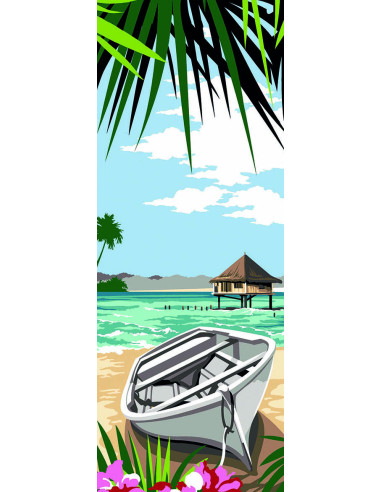 Canevas : 25x60 cm, Sable blanc