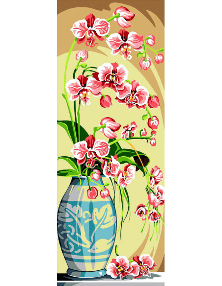 Canevas : 25x60 cm, Orchidées