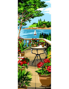 Canevas : 25x60 cm, Terrasse
