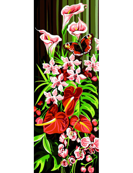 Canevas : 25x60 cm, Bambou