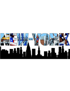Canevas : 25x60 cm, New-York