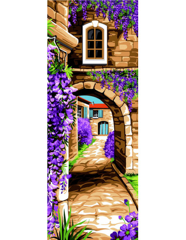 Canevas : 25x60 cm, Impasse des glycines