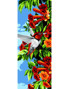 Canevas : 25x60 cm, Colibri