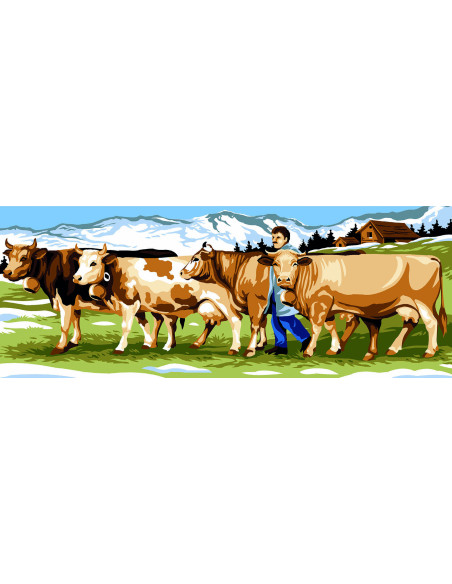 Canevas : 25x60 cm, Poya