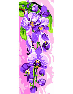 Canevas : 25x60 cm, Orchidée