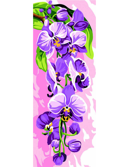 Canevas : 25x60 cm, Orchidée