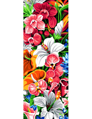 Canevas : 25x60 cm, N17-mur exotique