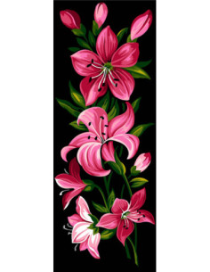 Canevas : 25x60 cm, N18 - lys rose