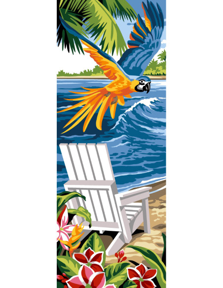 Canevas : 25x60 cm, N19 - vol exotique