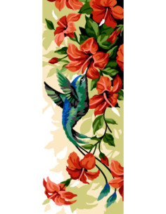Canevas : 25x60 cm, N20 - colibri