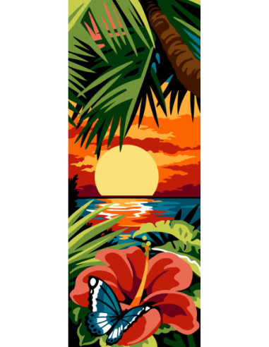 Canevas : 25x60 cm, N21 - lever de soleil