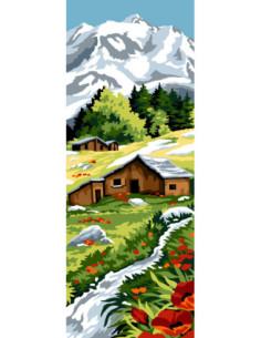 Canevas : 25x60 cm, N22 - les chalets
