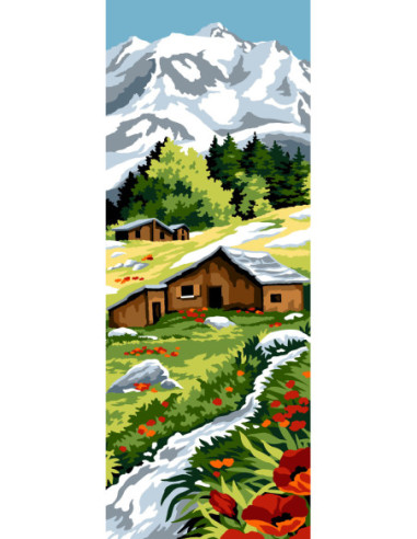 Canevas : 25x60 cm, N22 - les chalets