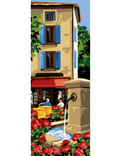 Canevas : 25x60 cm, N21 - l'eau de la fontaine