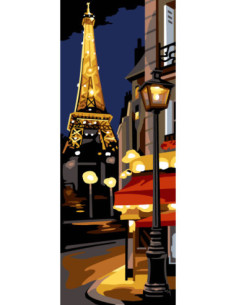 Canevas : 25x60 cm, N22 - le réverbère