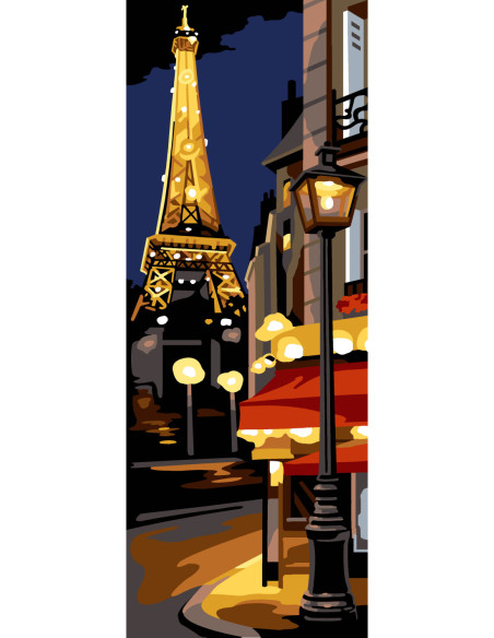 Canevas : 25x60 cm, N22 - le réverbère