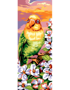 Canevas : 25x60 cm, N23 - plume exotique