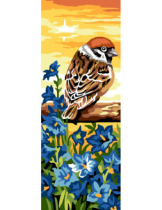 Canevas : 25x60 cm, N23 - les campanules