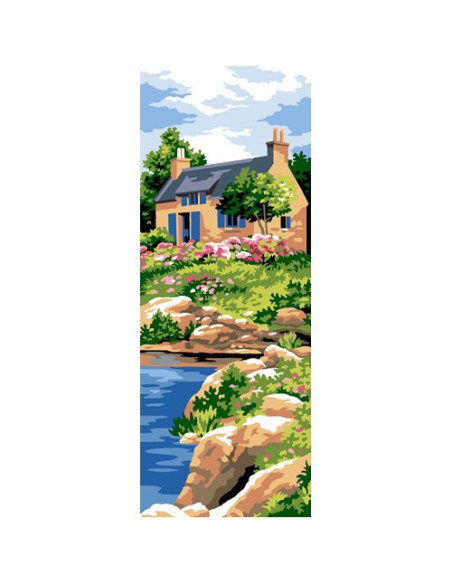 Canevas : 25x60 cm, N24 - bord de roche