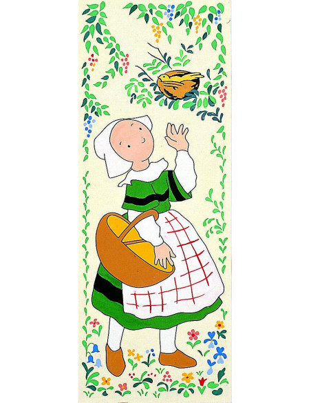 Canevas : 25x60 cm, bécassine oiseau