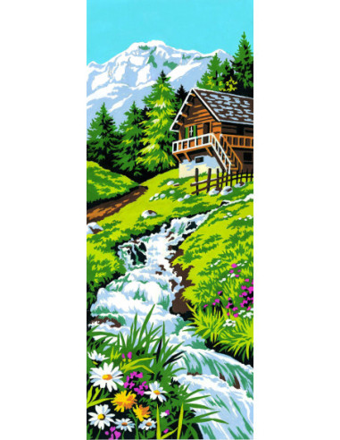 Canevas : 25x60 cm, montagne