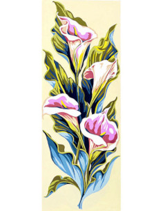 Canevas : 25x60 cm, Arums