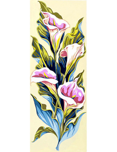 Canevas : 25x60 cm, Arums