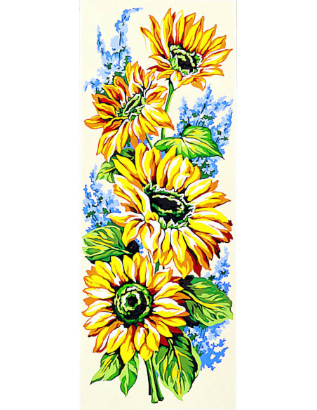 Canevas : 25x60 cm, Tournesols