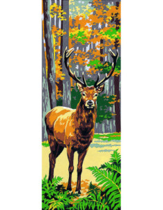 Canevas : 25x60 cm, le cerf