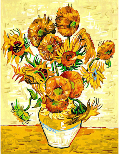 Canevas : 60x80 cm, les tournesols