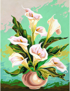 Canevas : 60x80 cm, arums