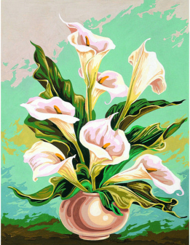 Canevas : 60x80 cm, arums