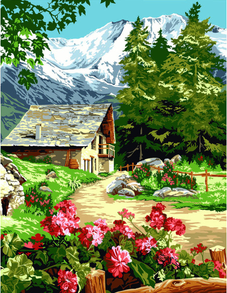 Canevas : 60x80 cm, Au dernier chalet