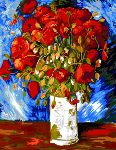 Canevas : 60x80 cm, Coquelicots de Vicient van Gogh