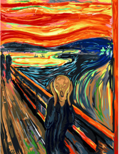 Canevas : 60x80 cm, Le cri d'Edward Munch