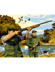 Canevas : 60x80 cm, N23 - chasse