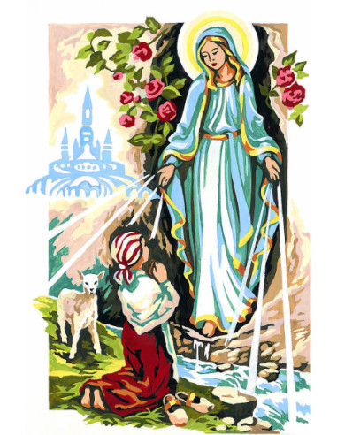 Canevas : 30x40 cm, Lourdes