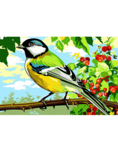Canevas : 30x40 cm, mésange