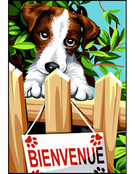 Canevas : 30x40 cm, bienvenue