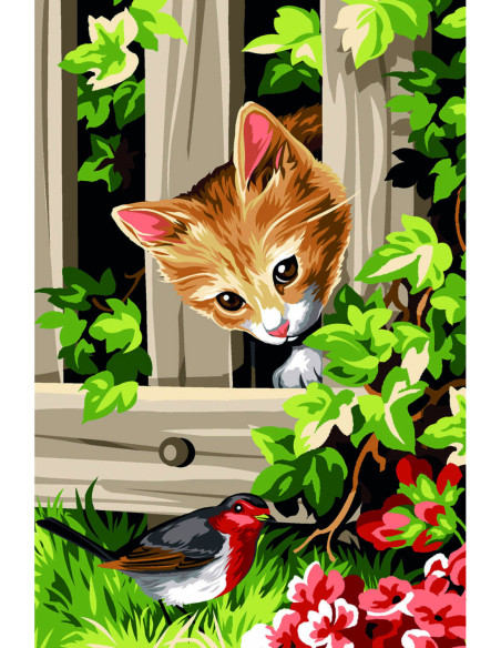 Canevas : 30x40 cm, la barrière