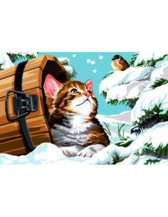 Canevas : 30x40 cm, les derniers flocons