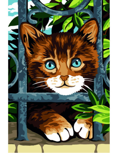 Canevas : 30x40 cm, les grilles du parc