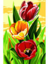 Canevas : 30x40 cm, tulipes