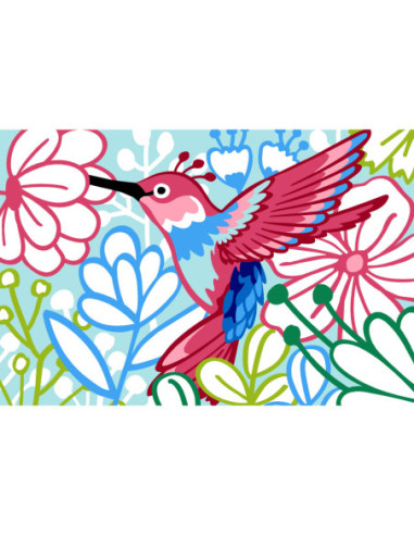 Canevas : 30x40 cm,N21 - colibri