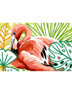 Canevas : 30x40 cm,N21 - flamant