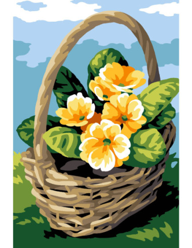 Canevas : 30x40 cm,N23 - panier