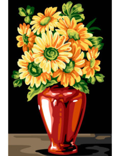 Canevas : 30x40 cm,N23 - vase rouge