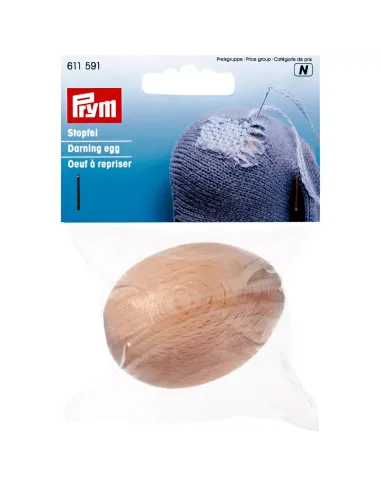 Œuf à repriser Prym en bois naturel | Zephyr Tissus