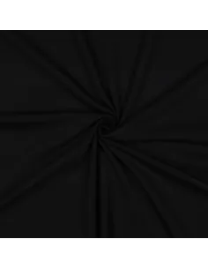 Tissu, Jersey de Coton Uni, Noir Intense, Laize 145 cm, Coton Stretch Oeko-Tex
